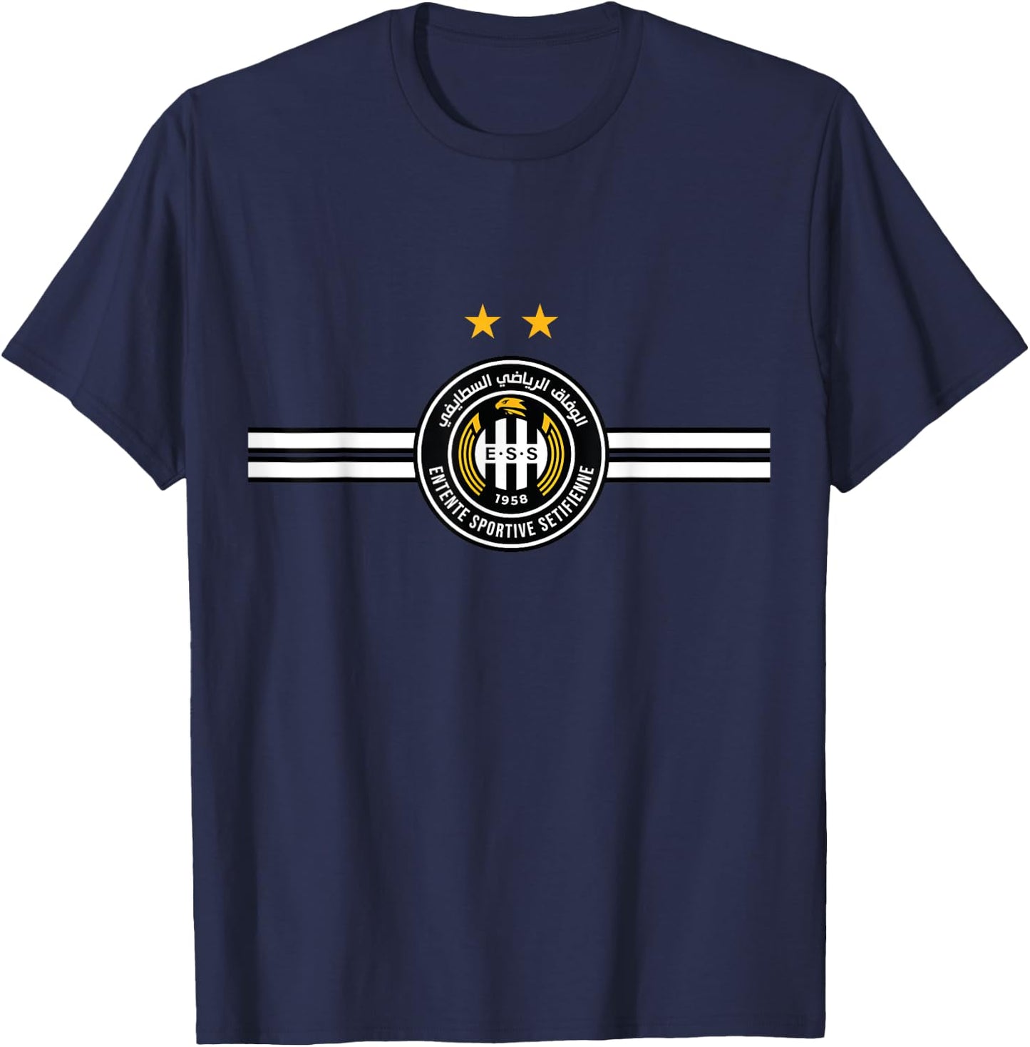 ess1958 Setif Sports Entente wifak Setif Kahla wa Bayda , Black, S T-Shirt - T-Shirt | Navy