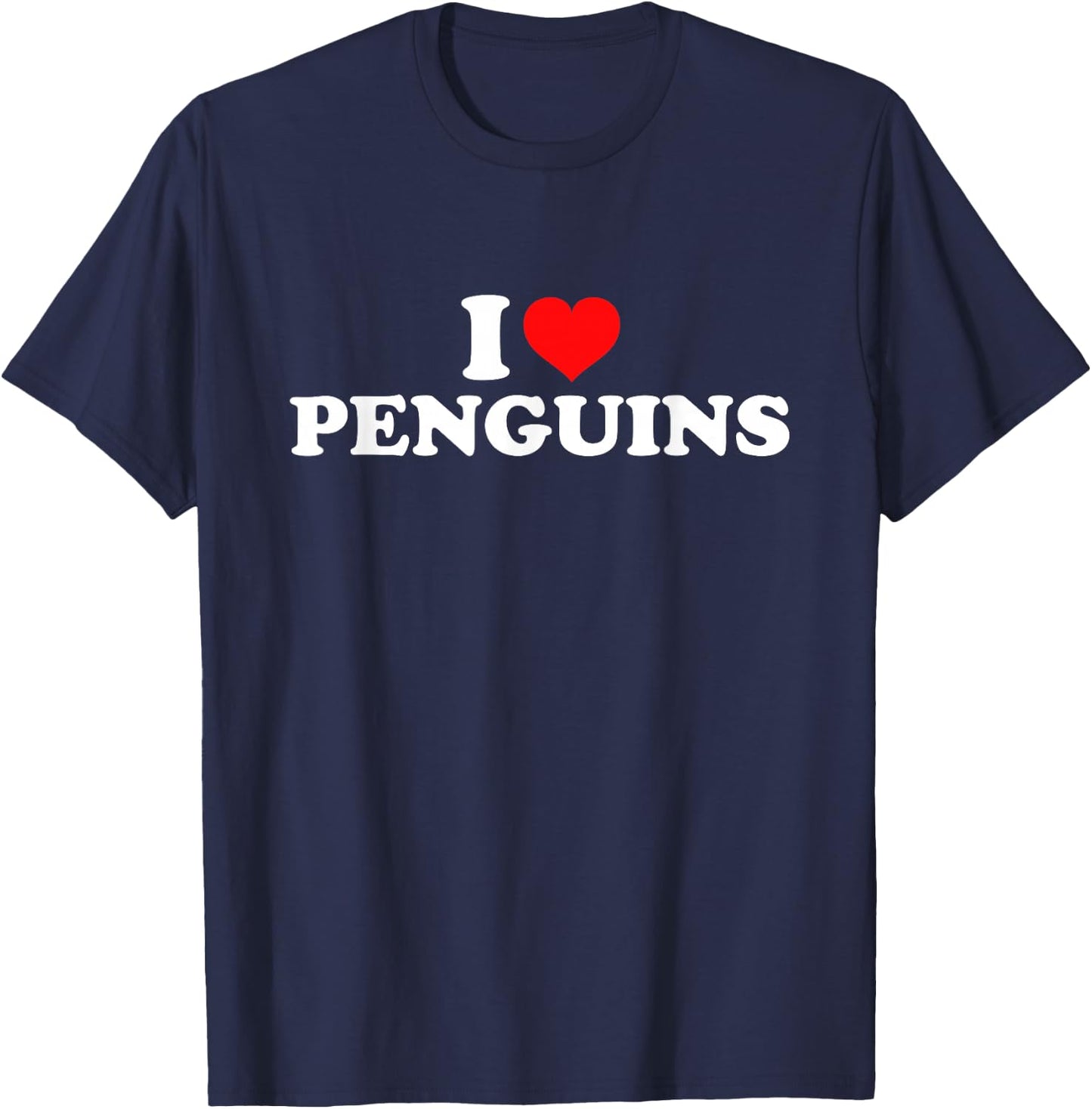 I Love Penguins T-Shirt - T-Shirt | Navy