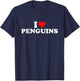 I Love Penguins T-Shirt - T-Shirt | Navy