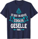 with German Text "Geselle Prüfung Gesellenprüfung Sayings Passed Training, black T-Shirt - T-Shirt | Navy