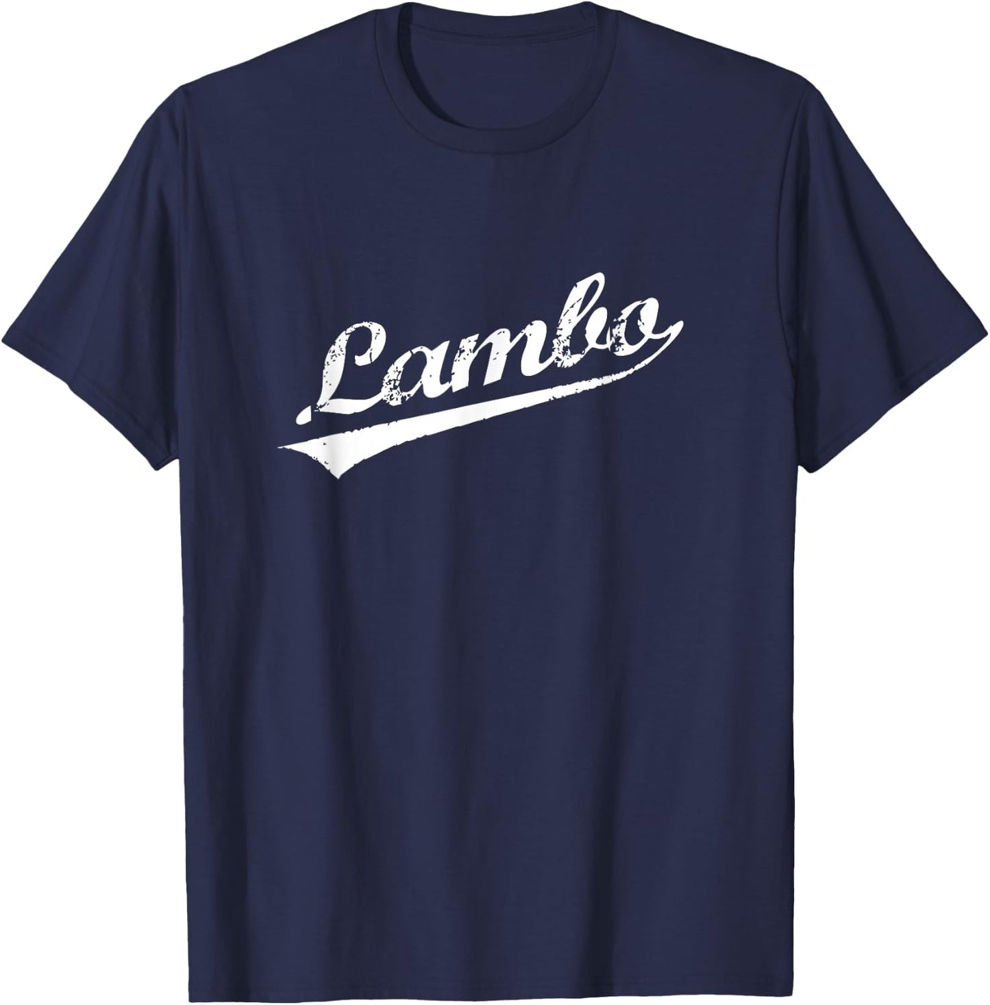 Lambo Distressed Hip Hop Rap Slang T-Shirt - T-Shirt | Navy