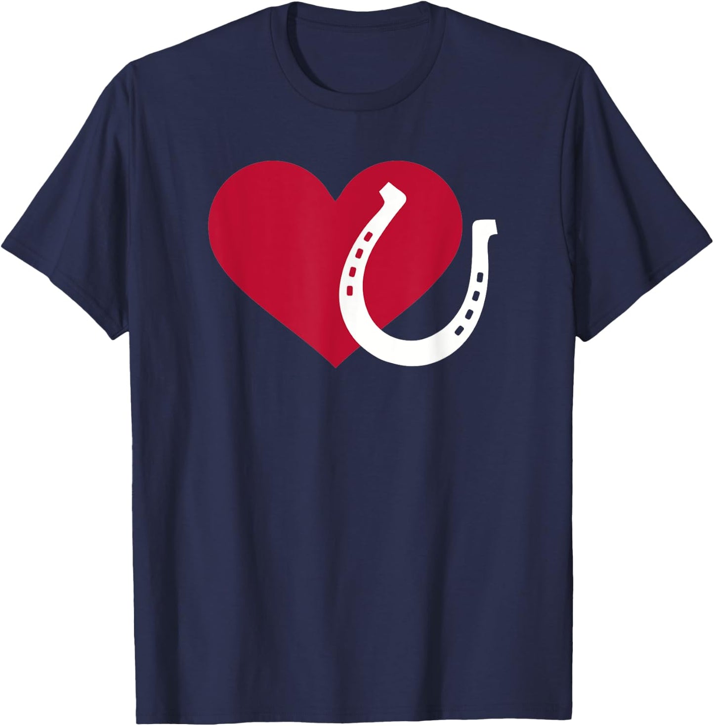 Horseshoe with heart T-Shirt - T-Shirt | Navy