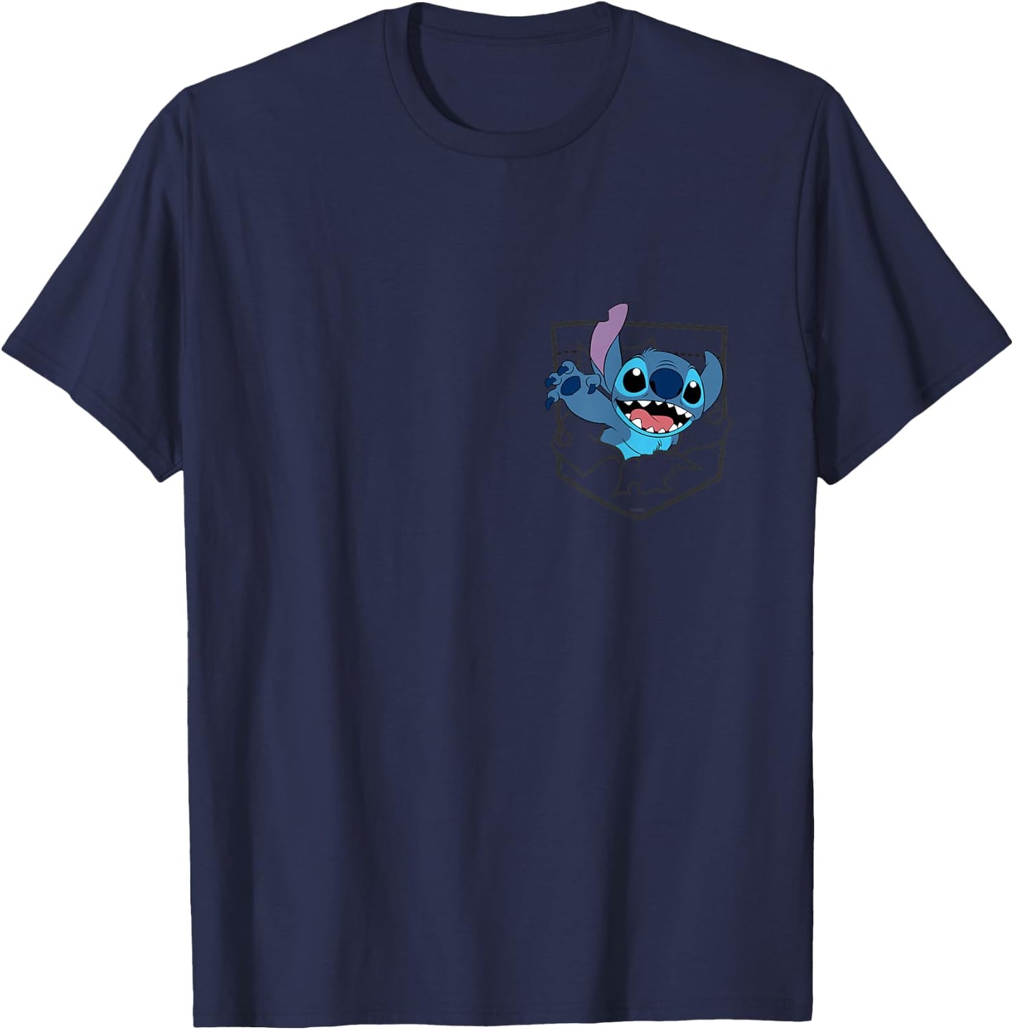 Disney Lilo & Stitch Small Pocket Breakout 626 T-Shirt - T-Shirt | Navy