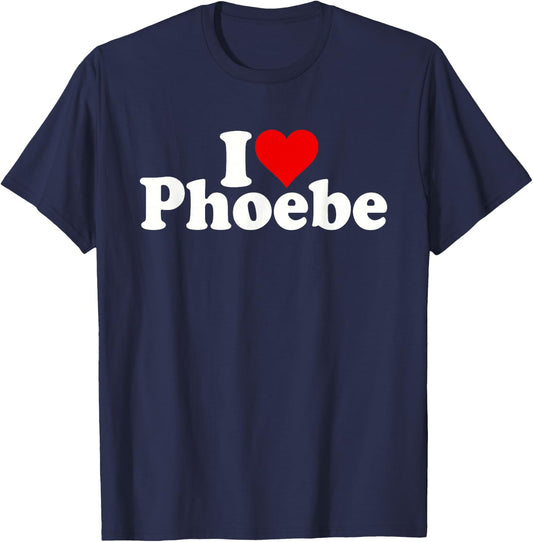 I Love Heart Phoebe T-Shirt - T-Shirt | Navy