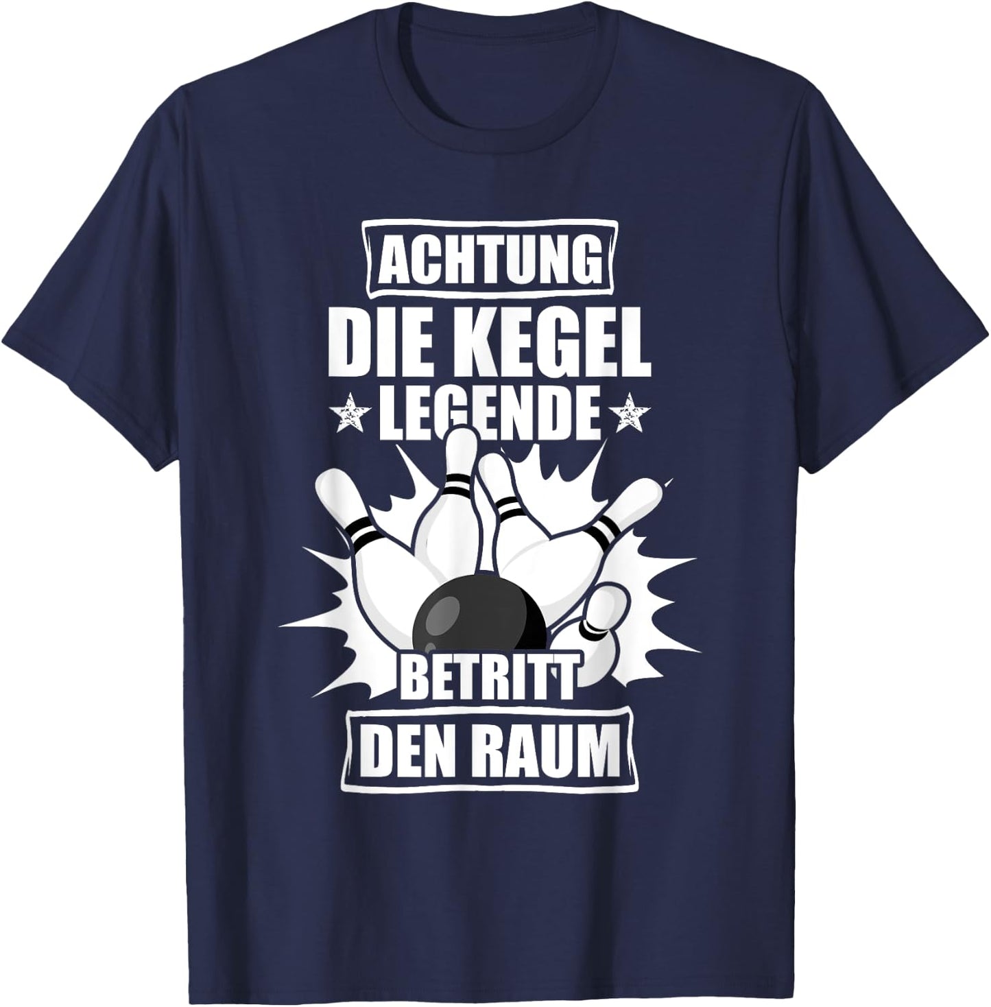 Men's Achtung Kegel Legend Kegler , black T-Shirt - T-Shirt | Navy