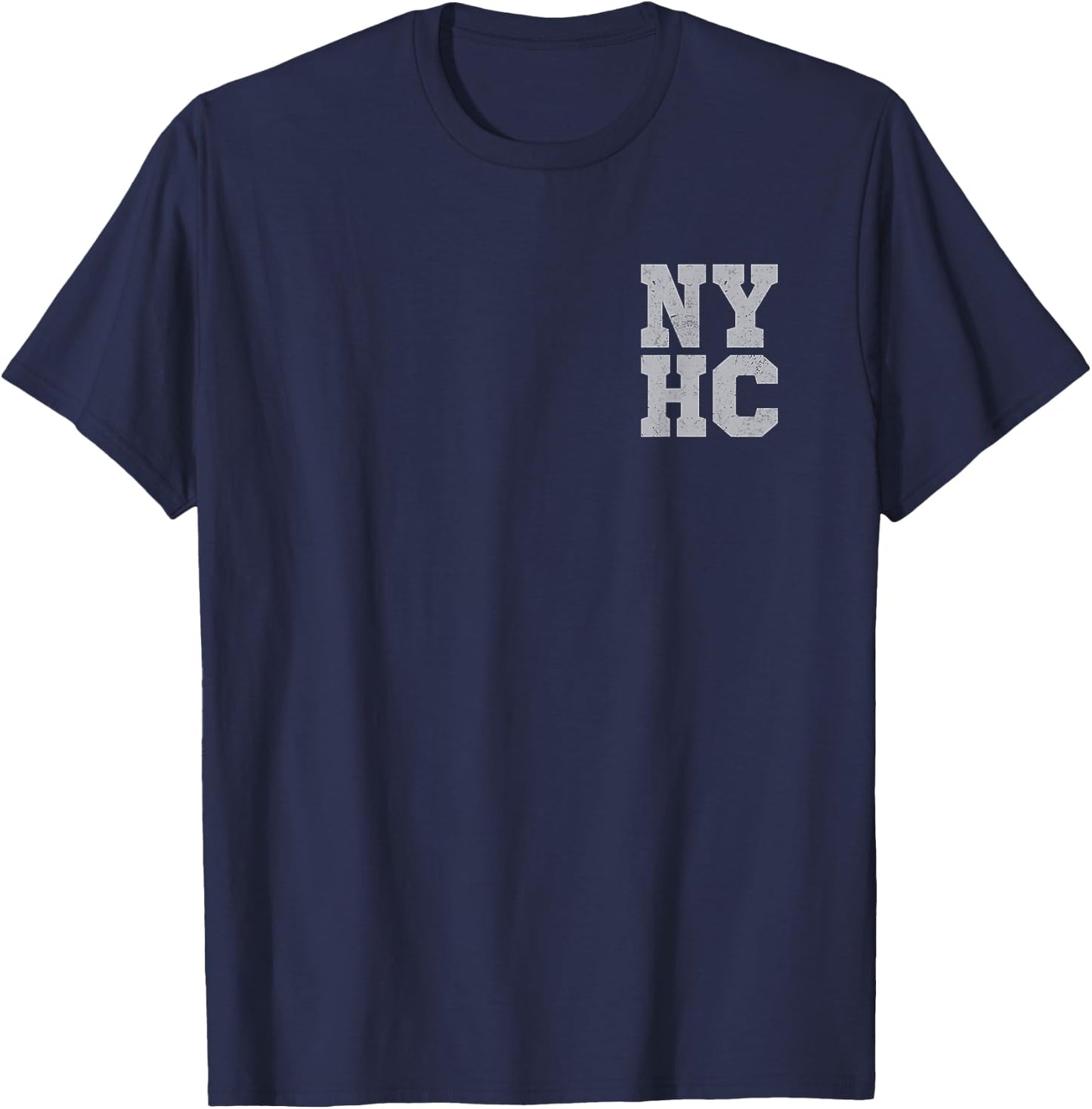 Distressed NYHC New York Hardcore Punk , black, s T-Shirt - T-Shirt | Navy