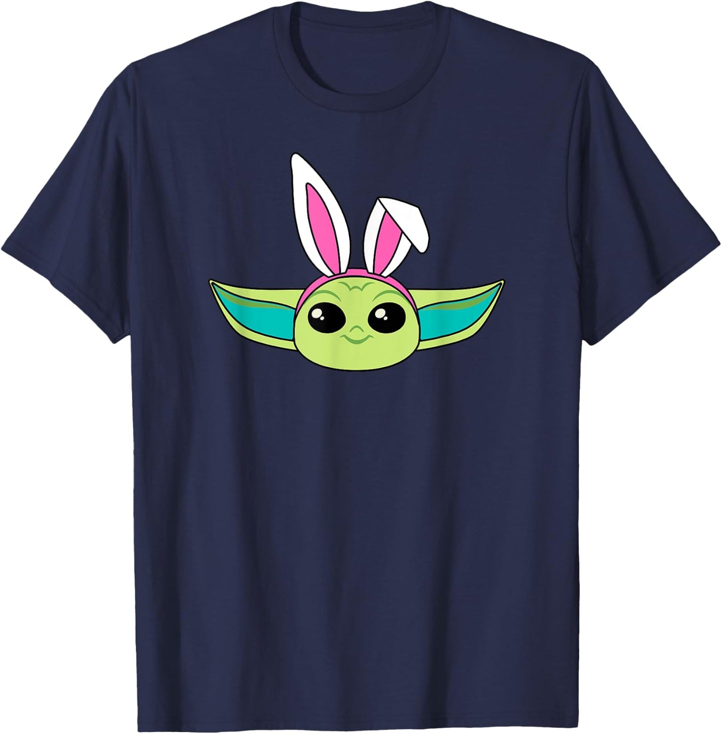 Amazon Essentials The Mandalorian Grogu Spring Easter Bunny Ears T-Shirt - T-Shirt | Navy