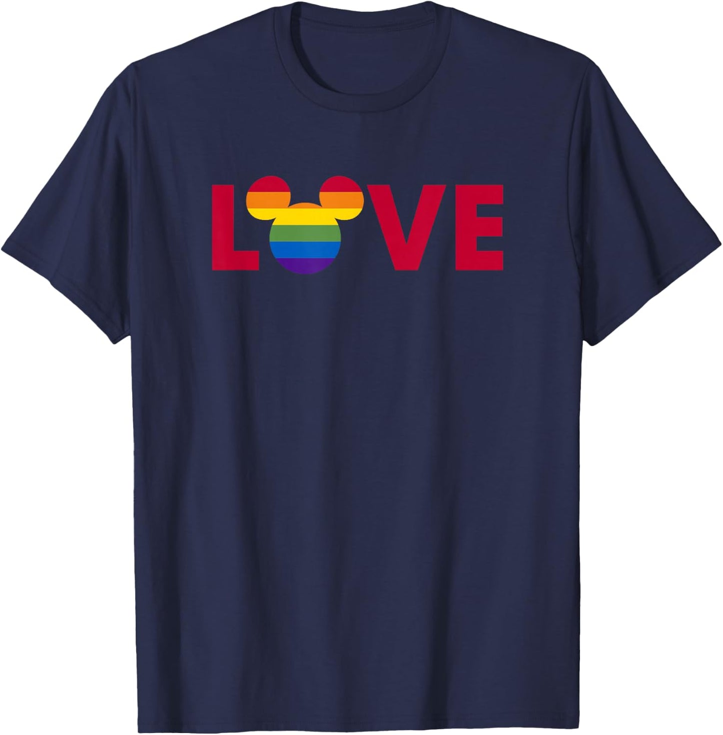 Disney Mickey and Friends Love Rainbow Fill T-Shirt - T-Shirt | Navy