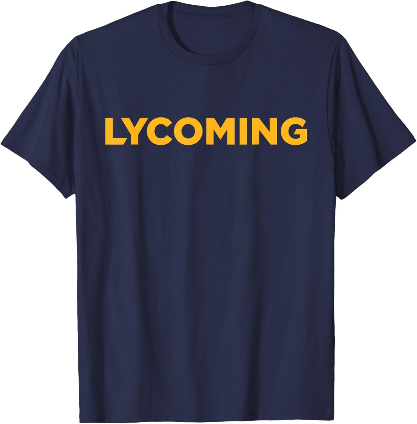 Lycoming Warriors Typographic Logo Lycoming College T-Shirt - T-Shirt | Navy