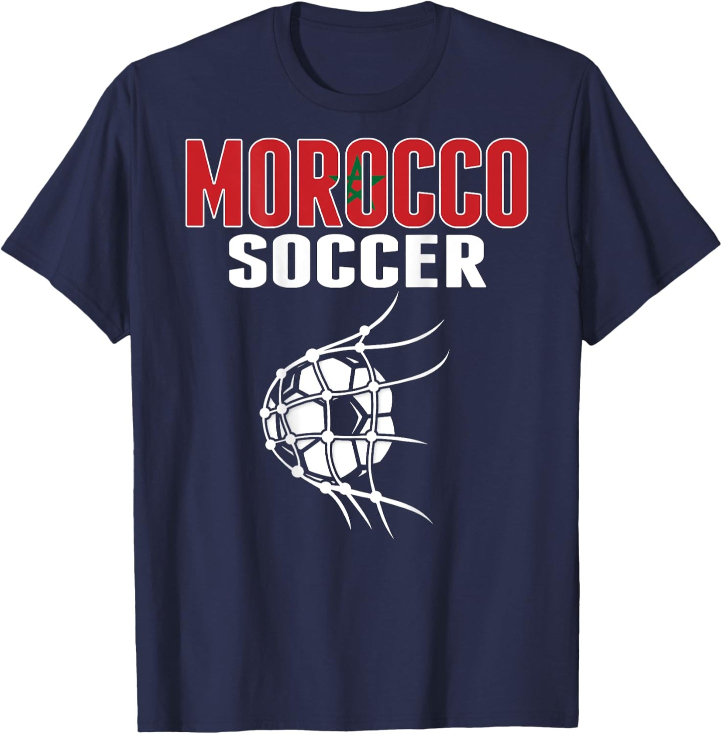 Morocco Soccer Fans Jersey - Support Moroccan Football Team T-Shirt - T-Shirt | Navy