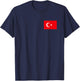 Türkei Flagge Türk Bayragi Design Damen Herren Deko Türkiye T-Shirt - T-Shirt | Navy