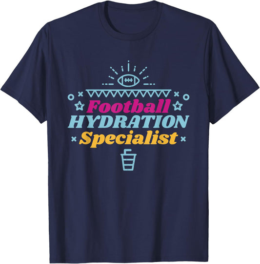Football Hydration Specialist, Hydration Specialist Waterboy T-Shirt - T-Shirt | Navy