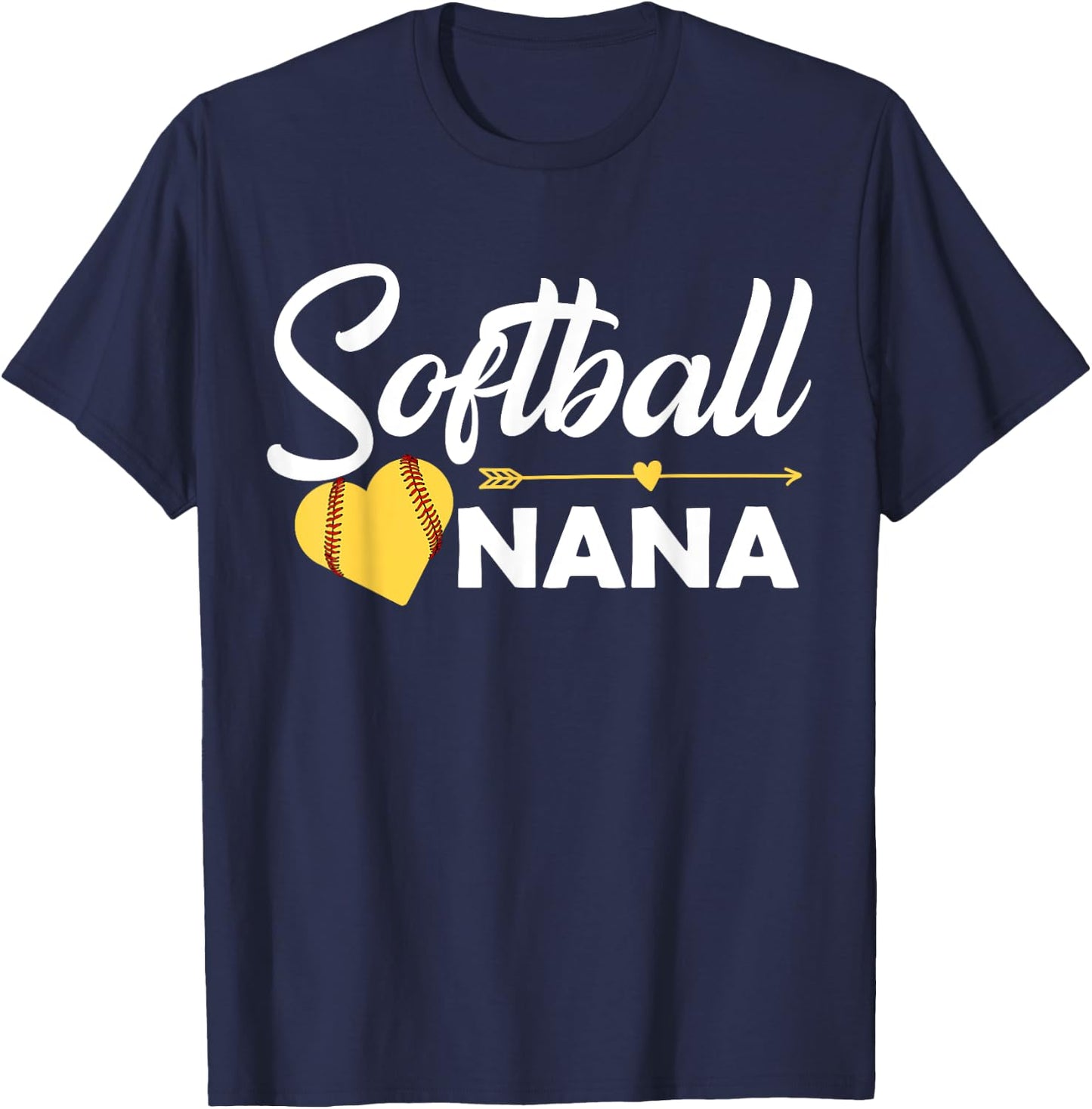 Ball Nana Love Playing Baseball Softball Games Gift T-Shirt - T-Shirt | Navy