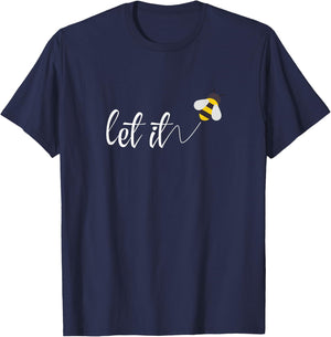 Let it Bee Be Kind Honey Beekeeper T-Shirt - T-Shirt | Navy