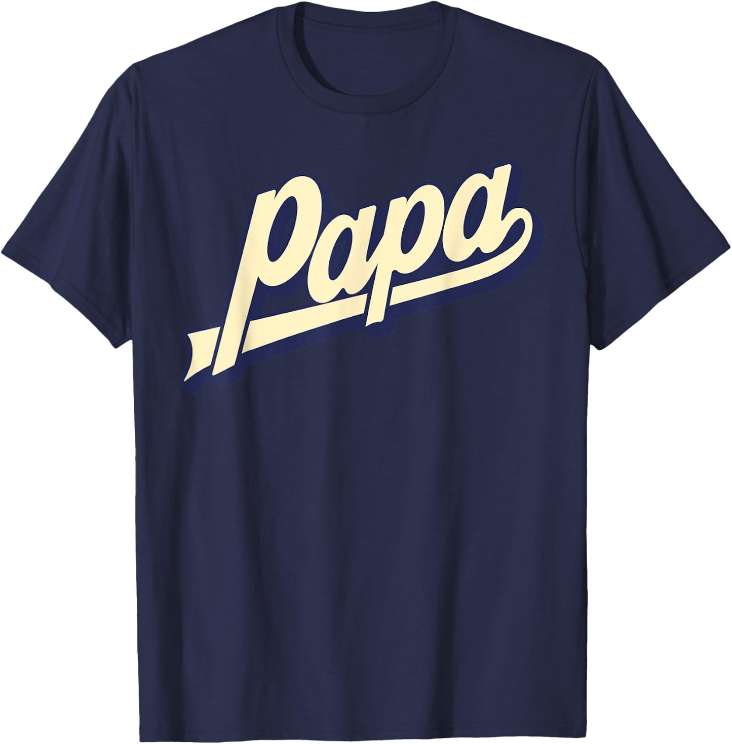 Papa Retro Bold Font Father's Day Dad Gifts From Daughter T-Shirt - T-Shirt | Navy