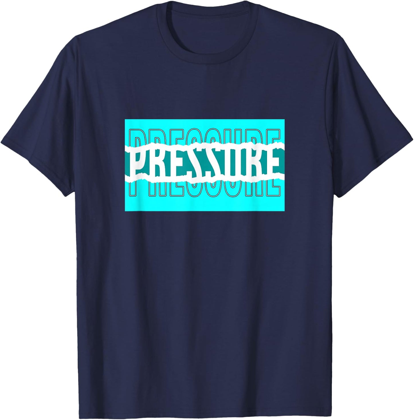 Turquoise Color Pressure v2 Turquoise Graphic T-Shirt - T-Shirt | Navy