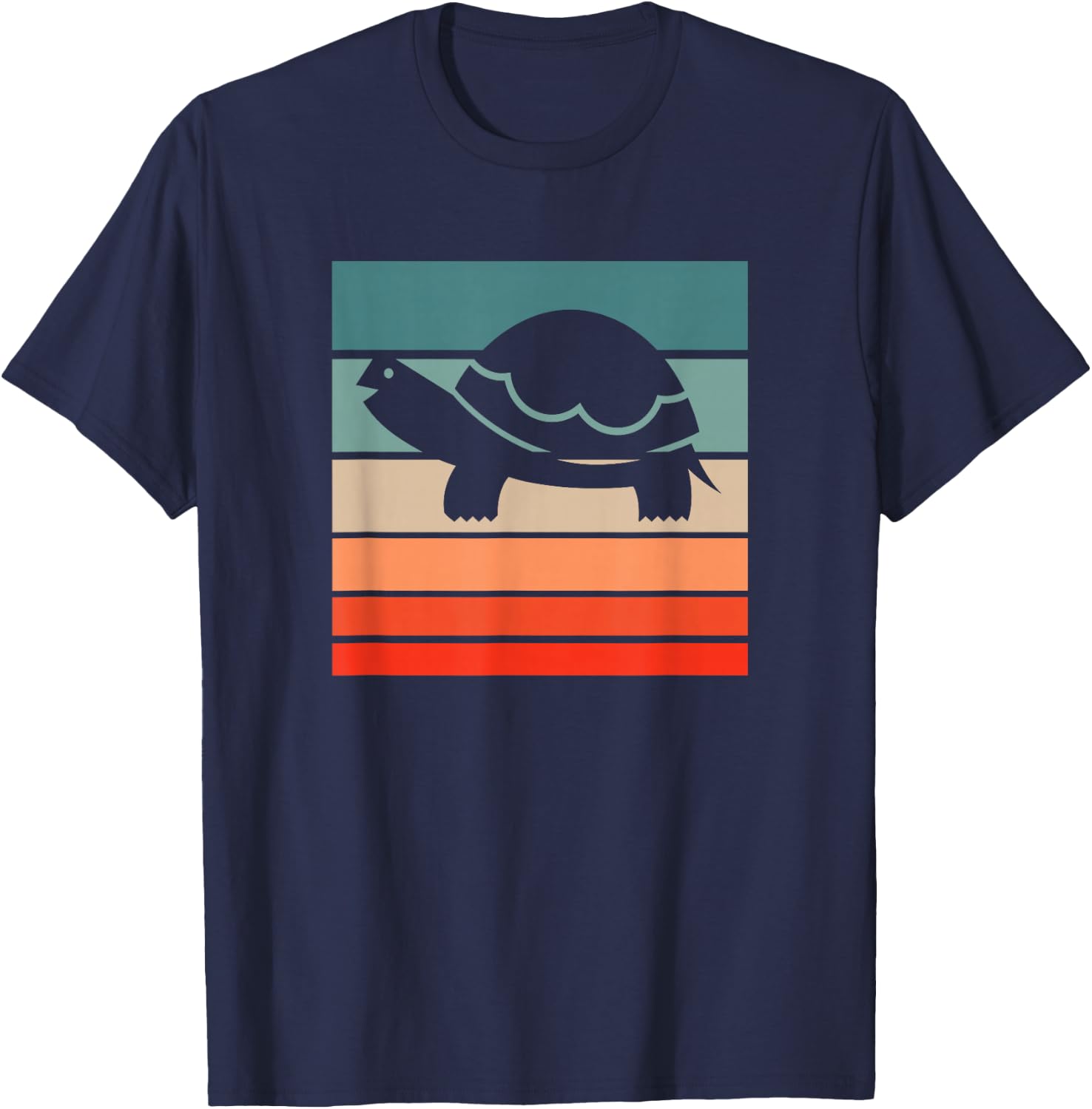 Turtle Retro Style Vintage T-Shirt - T-Shirt | Navy