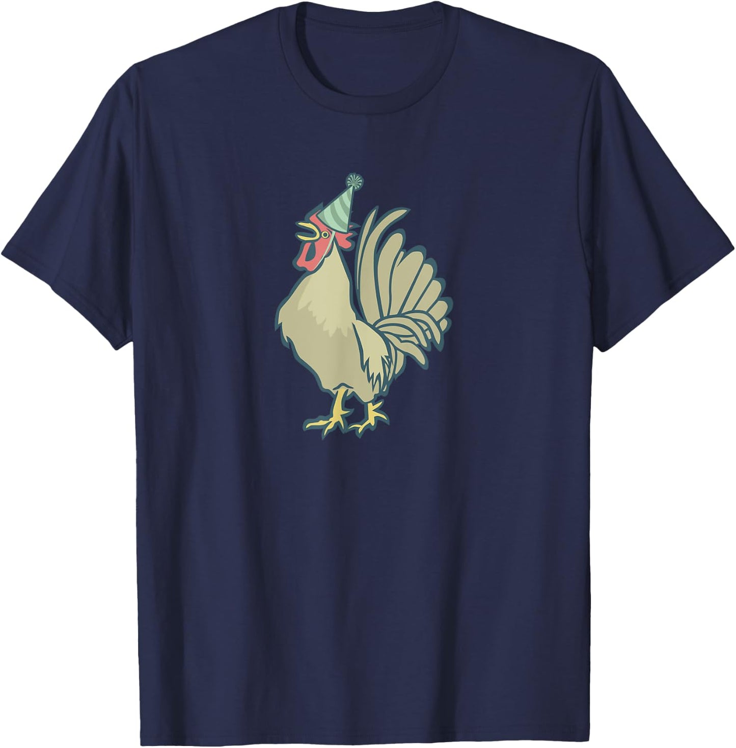 Birthday Rooster , Chicken Birthday Hat Rooster Kids T-Shirt - T-Shirt | Navy