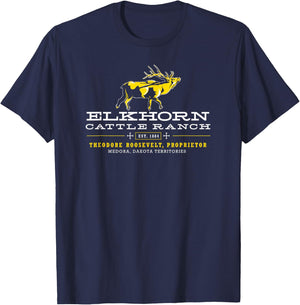 Theodore Roosevelt Elkhorn Ranch History Buff Shirt T-Shirt - T-Shirt | Navy