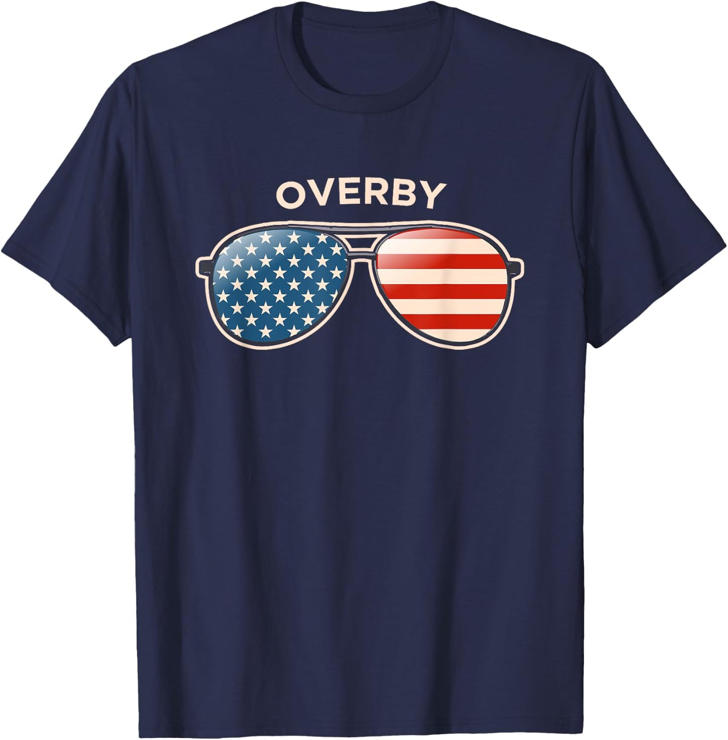 Overby, MS Vintage US Flag Sunglasses T-Shirt - T-Shirt | Navy