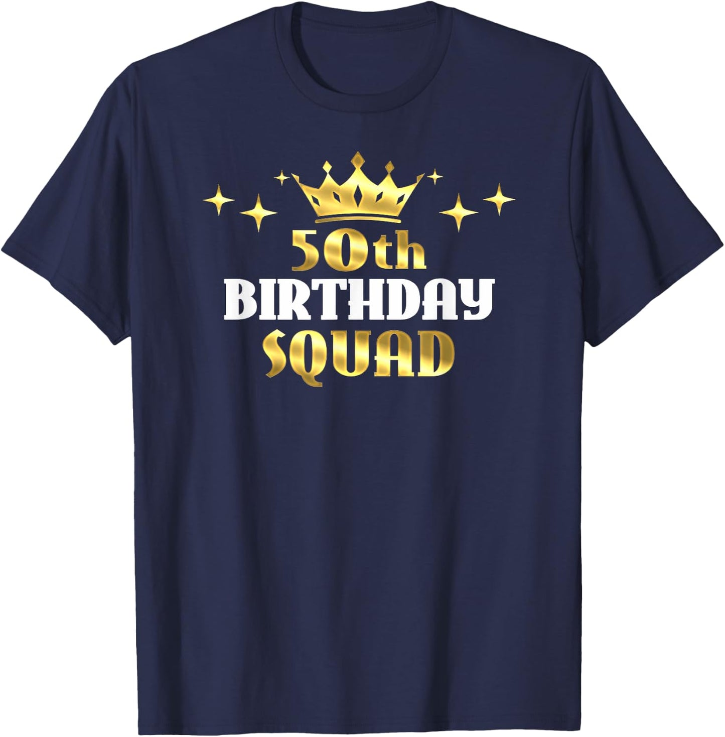 50th Birthday Squad Cool 50 Birthday Gift Men Kids T-Shirt - T-Shirt | Navy