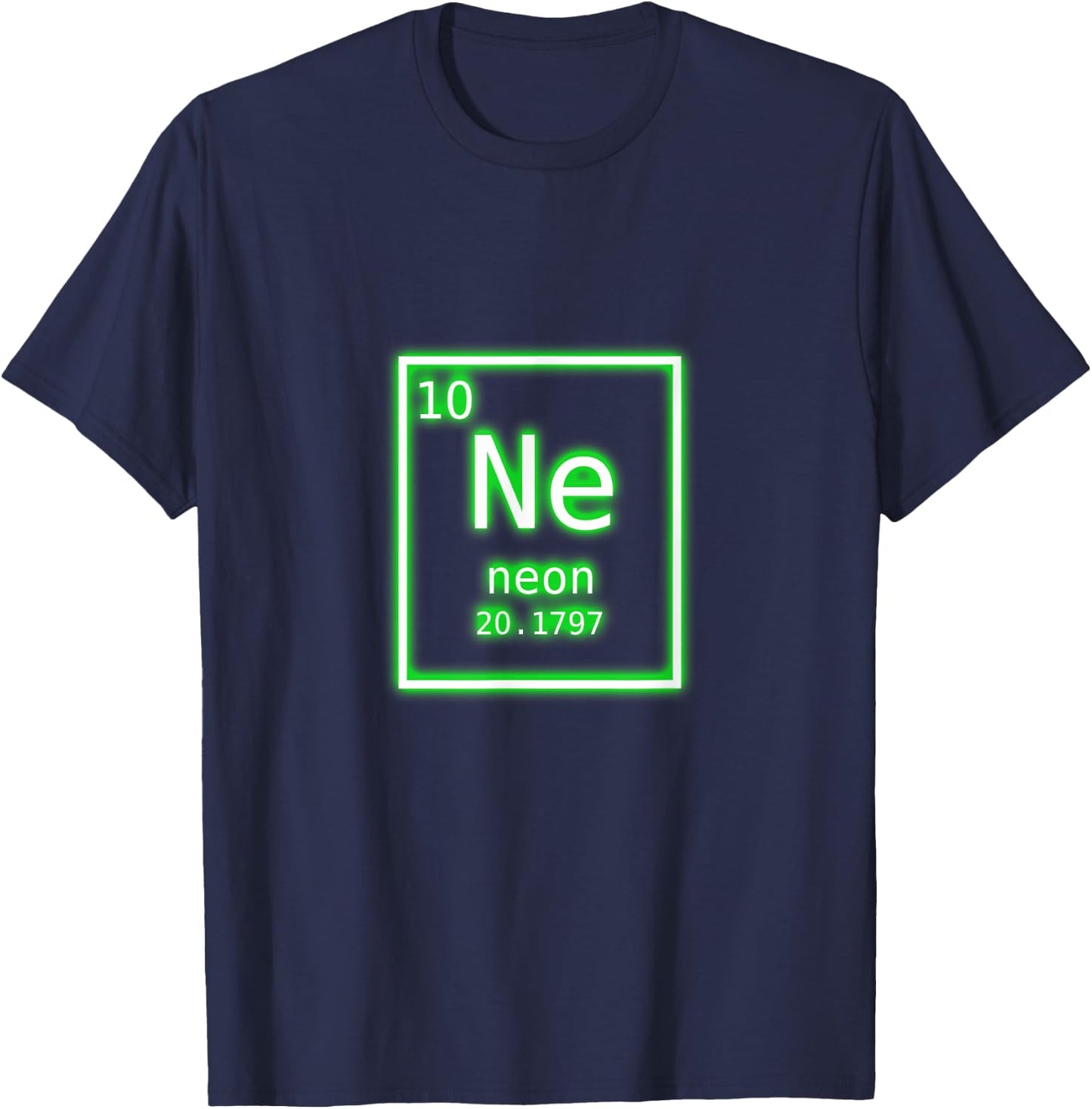 Neon Element Green Periodic Table Chemistry Nerd Costume T-Shirt - T-Shirt | Navy