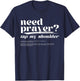 Funny Need Prayer Tap My Shoulder Christian Washed T-Shirt - T-Shirt | Navy