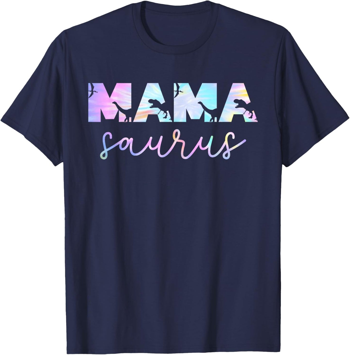 Mamasaurus T Rex Dinosaur Mama Saurus Family Matching Funny T-Shirt - T-Shirt | Navy