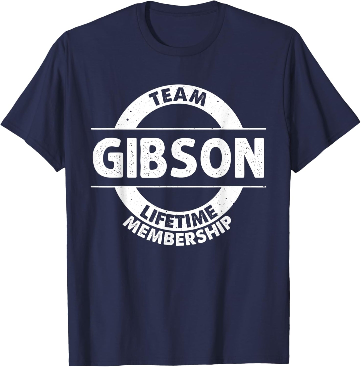 GIBSON Gift Funny Surname Family Tree Birthday Reunion Idea T-Shirt - T-Shirt | Navy