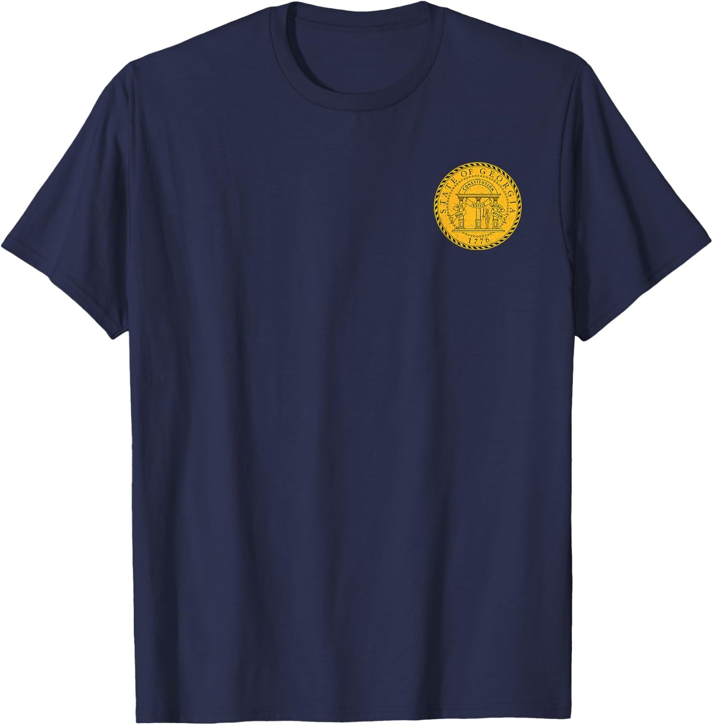 Georgia State Seal Flag T-Shirt - T-Shirt | Navy