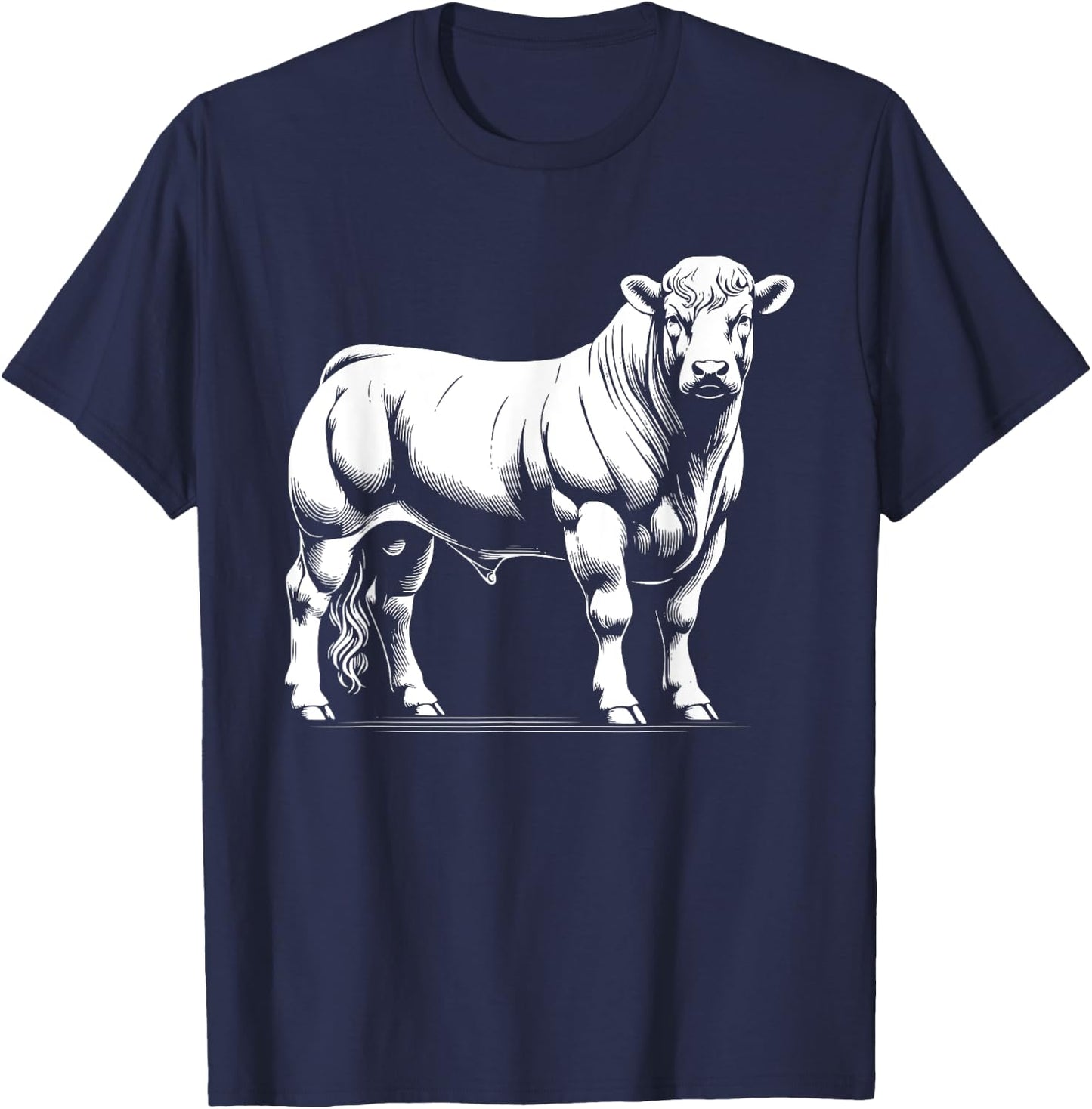 Éleveur de vaches - Monochromatique Charolais T-Shirt - T-Shirt | Navy