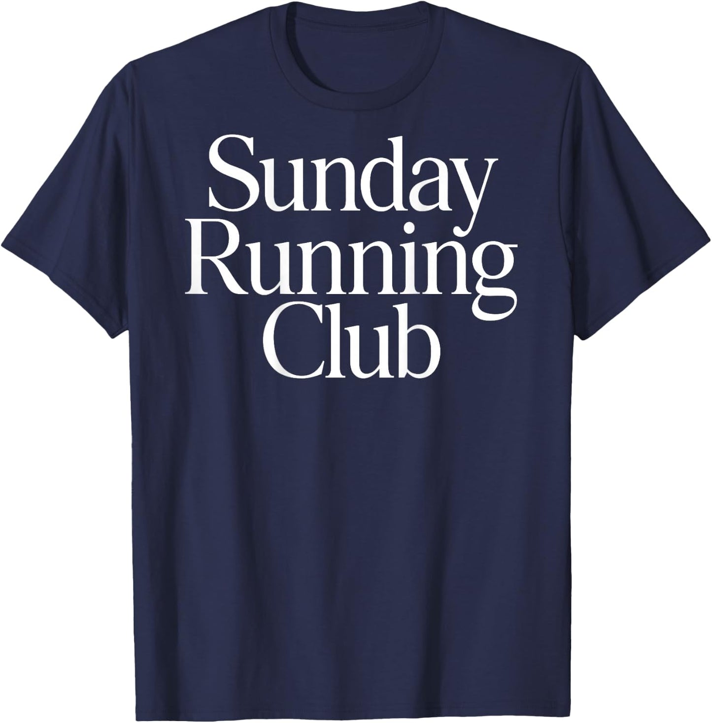 Sunday Running Club X Jogger Jogging Runner Fitness Gym Back T-Shirt - T-Shirt | Navy