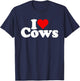 I Love Heart Cows T-Shirt - T-Shirt | Navy