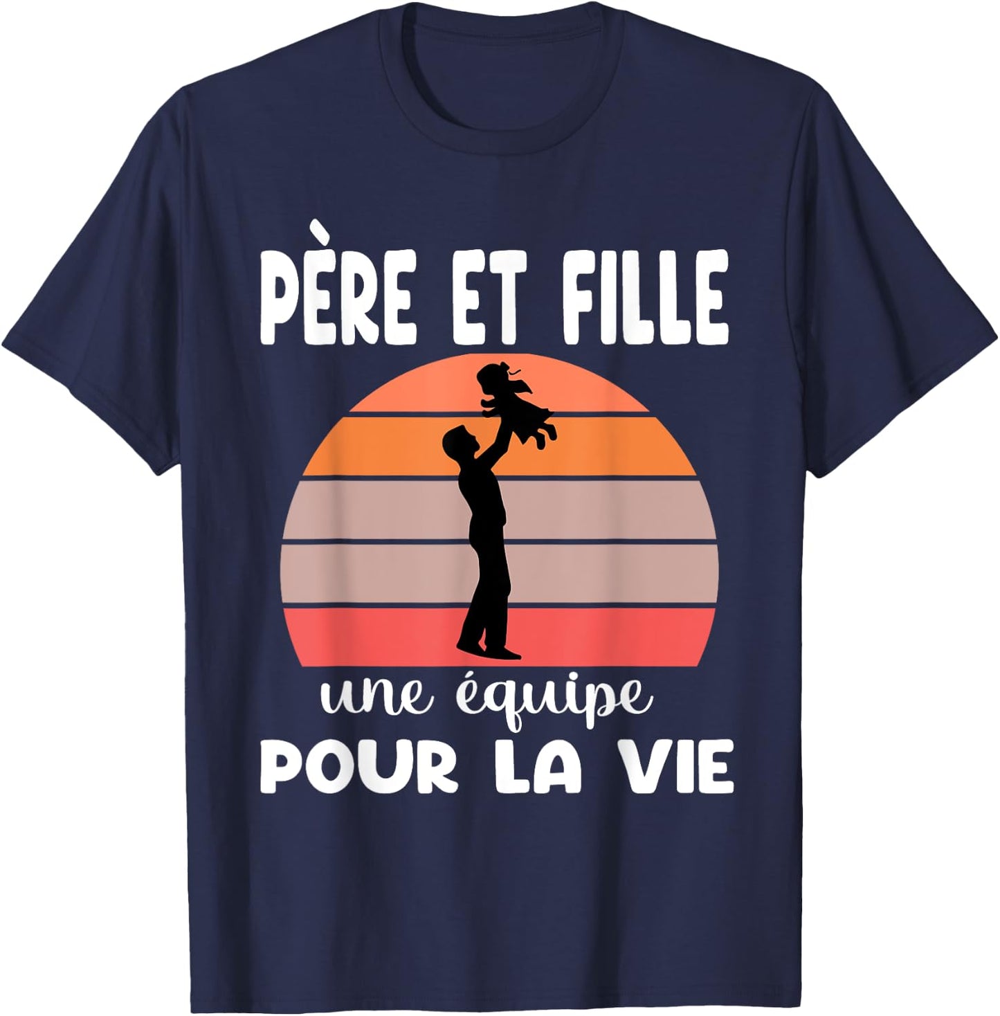 Father and Daughter Dad Team Life Matching Duo Fathers Day T-Shirt - T-Shirt | Navy