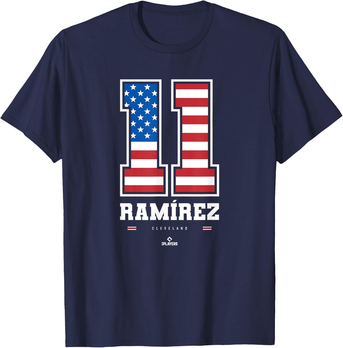 Jose Ramirez - US Flag Number T-Shirt - T-Shirt | Navy