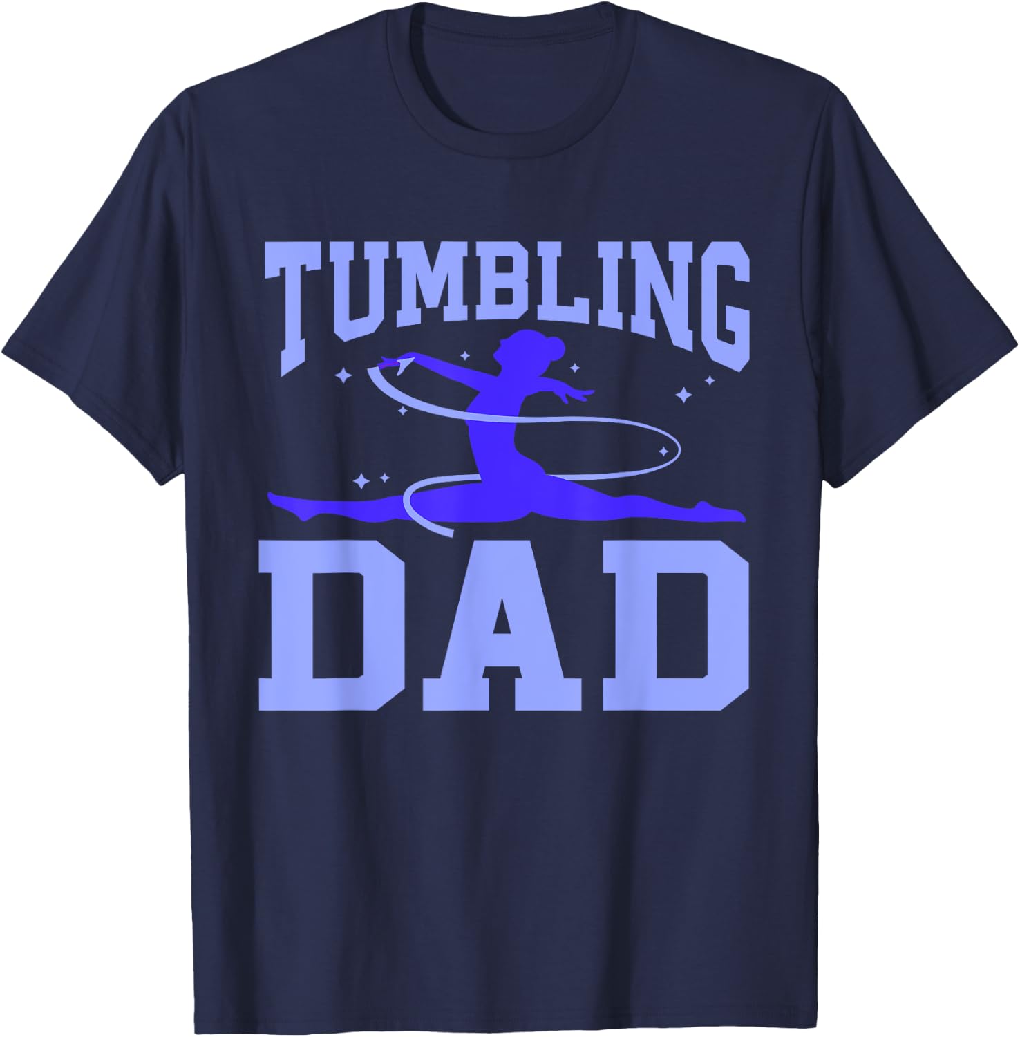 Gym Gymnastics Cartwheel Gymnast Dad Tumbling Dad T-Shirt - T-Shirt | Navy