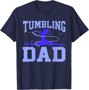 Gym Gymnastics Cartwheel Gymnast Dad Tumbling Dad T-Shirt - T-Shirt | Navy