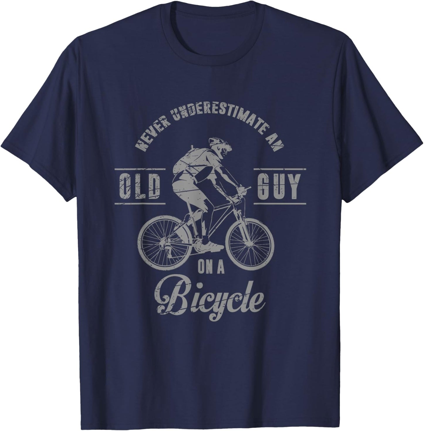 Retired Mountain Bike Biking Cycling MTB Bicycle T-Shirt - T-Shirt | Navy