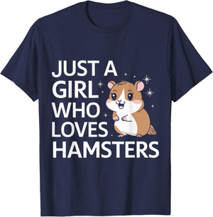 Hamster Just A Girl Who Loves Hamsters T-Shirt - T-Shirt | Navy