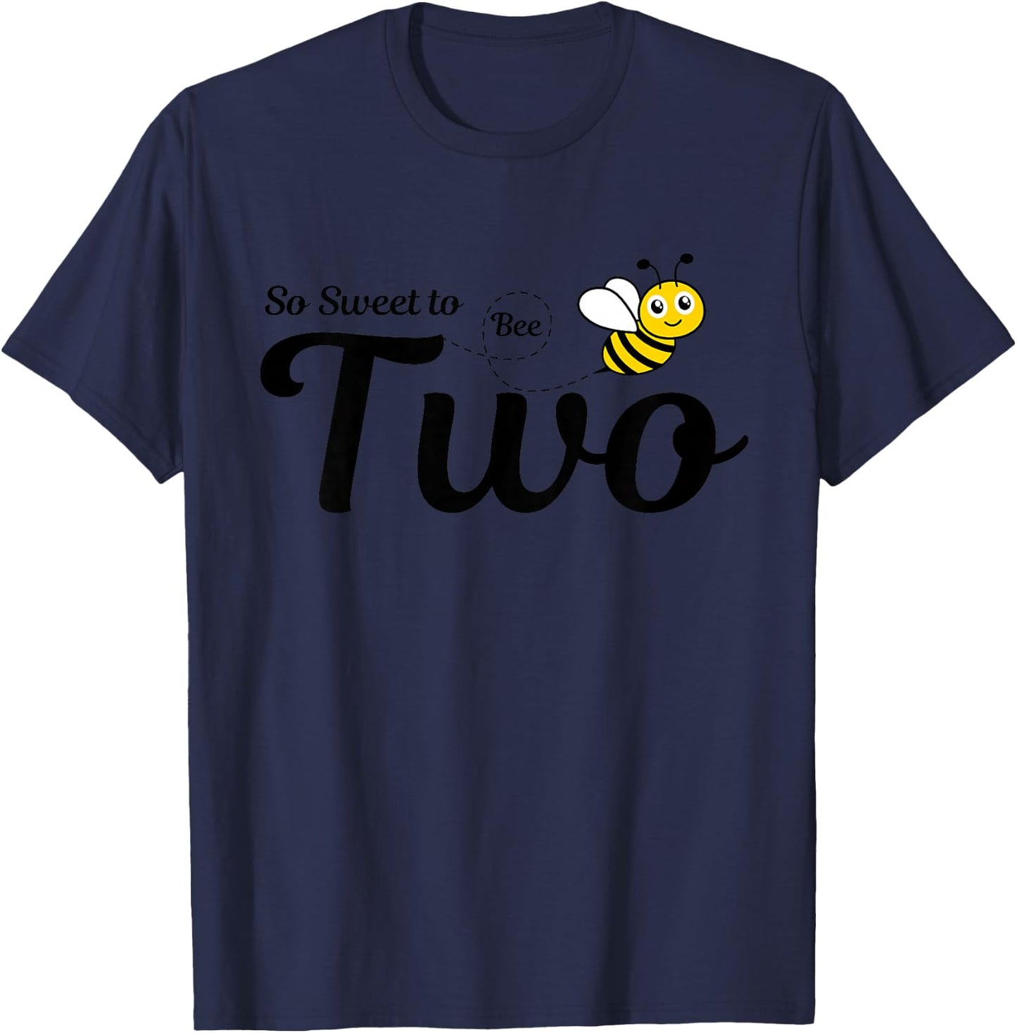 Kids So Sweet To Bee Two 2nd Birthday Party 2 Year old kid T-Shirt - T-Shirt | Navy