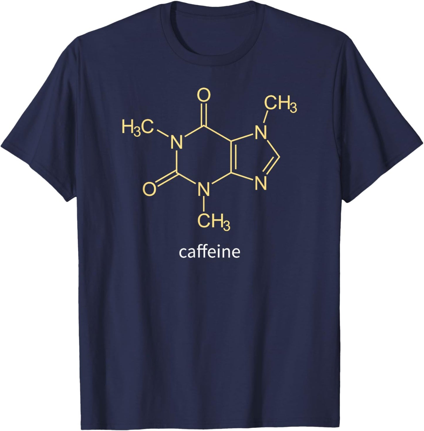 Caffeine Molecule Coffee Gift Coffee Lovers T-Shirt - T-Shirt | Navy