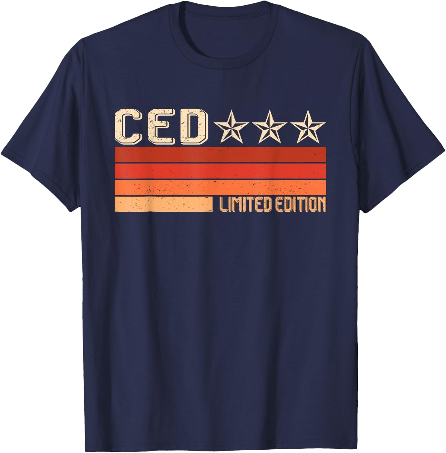 CED Name Personalized Idea Men Retro Vintage CED T-Shirt - T-Shirt | Navy