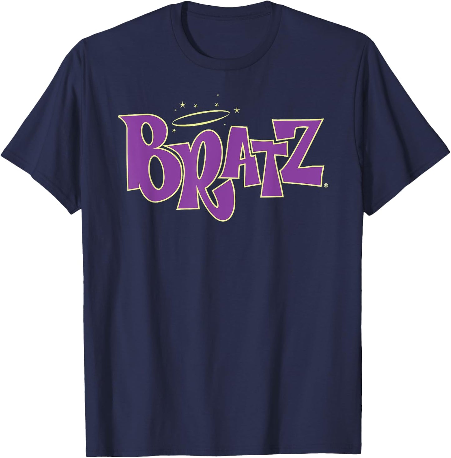 Bratz Logo Flat Purple , Black, S T-Shirt - T-Shirt | Navy