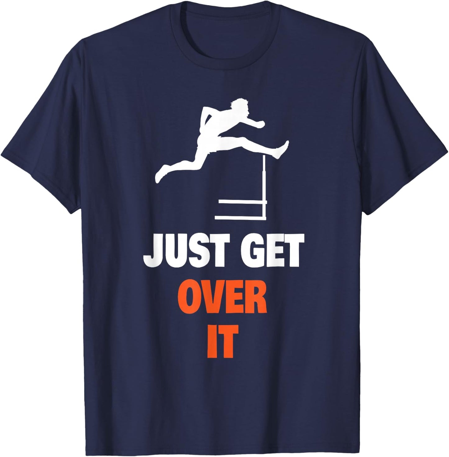 Track And Field Shirt - Funny Jumping Hurdles - -Adults and Kids - Black - Small - Short Sleeve T-Shirt - T-Shirt | Navy