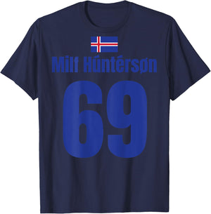 Island Sauf Trikot 69, Mallorca Sauf Trikot, Milf Hunterson T-Shirt - T-Shirt | Navy