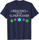 Reading is My Superpower Boy Girl Book Lover Reader T Shirt T-Shirt - T-Shirt | Navy