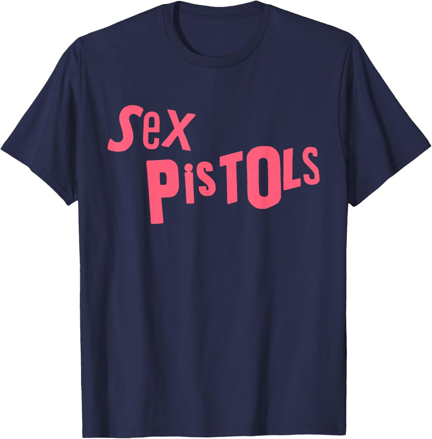 Sex Pistols Official Pink Logo T-Shirt - T-Shirt | Navy