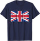 Patriotic Beer Cans England UK w/ British Flag T-Shirt - T-Shirt | Navy