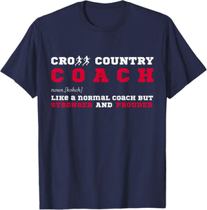 Cross Country Coach Sports Coaching Fun Definition T-Shirt - T-Shirt | Navy