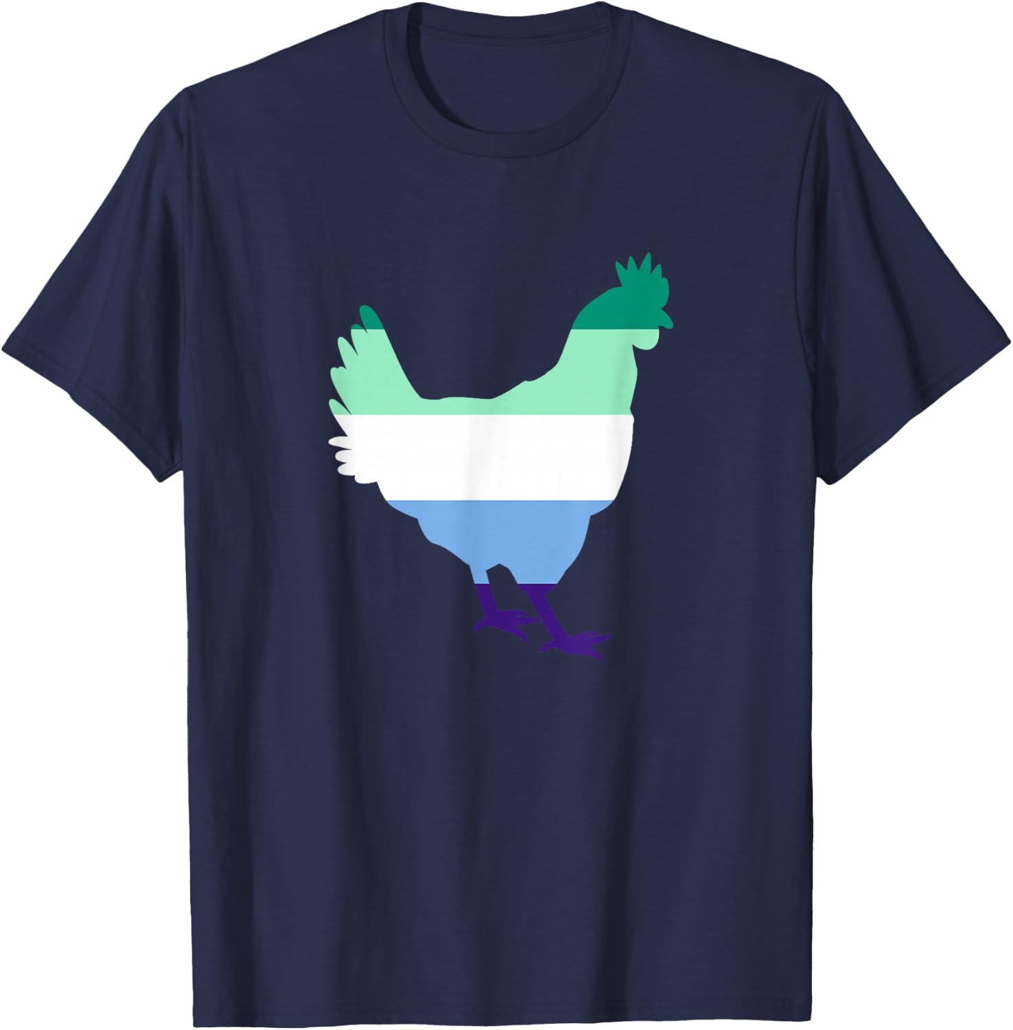 MLM Flag Chicken Lover Gay Vincian MLM Pride T-Shirt - T-Shirt | Navy